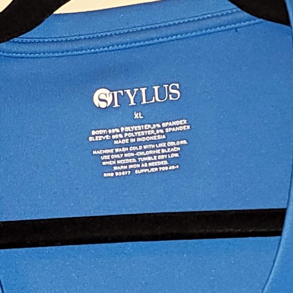 Blue Cap Sleeve Top w Cut Out Sleeve Detail - Picture 3 of 5